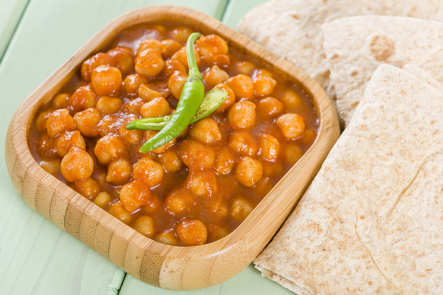 spicy baked chickpeas