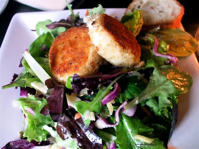 Baked Goat Cheese Salad Garden Lettuces