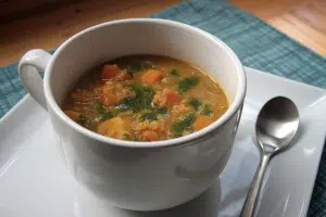 Red Lentil Chard Soup
