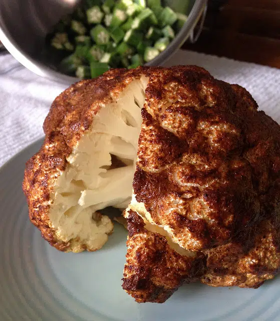Whole Roasted Cauliflower With Indian Spices Recipe