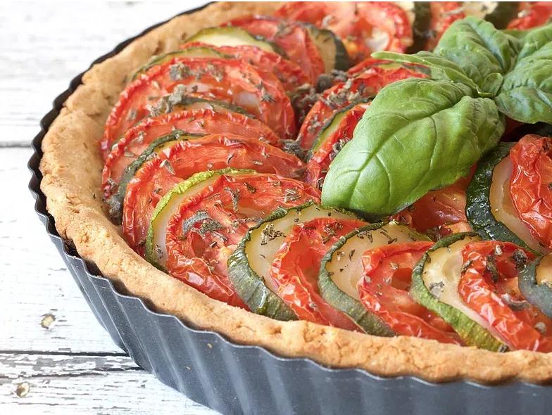 Cancer Fighting Recipe tomato zucchini pie